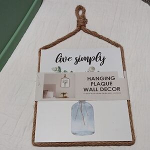 Live Simply Hanging Plaque Wall Decor